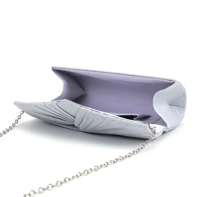 Glitter Silvery Women Sequins Clutch Evening Bags Party Dinner Chain Shoulder Bags Female Wedding Banquet Purse Handbags 250606