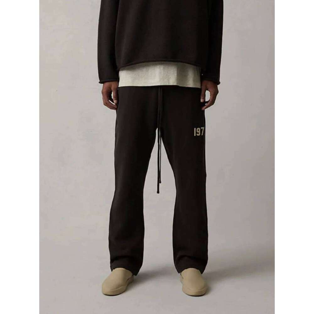 New American sweatpants gym bodybuilding running training pants cotton printed wide-leg trousers