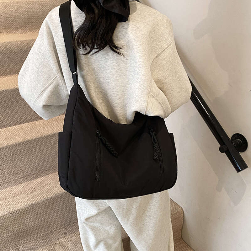 Women's New Crossbody Simple Solid Color Versatile Casual Shoulder Korean Fashion Large Capacity Tote Bag