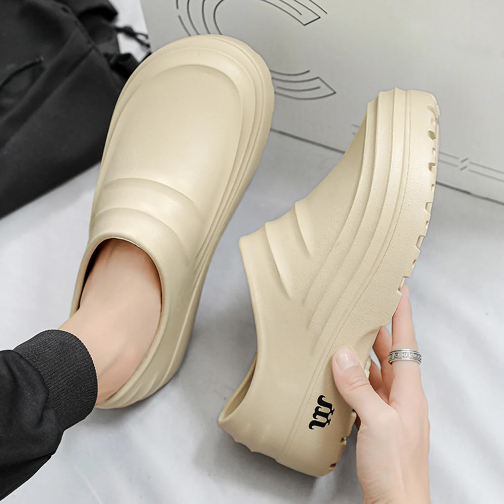Men Women Chef Shoes Non-slip Waterproof Oil-proof Shoes Comfortable Workers Slippers Outdoor Garden Shoes Fishing Shoes 250605