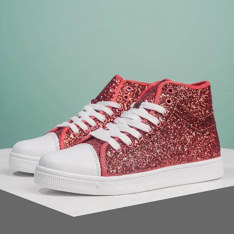 Ddmyoutdoor Ddmyoutdoor Lightweight Women S Vulcanized Fashion Glitter Woman Size Red Designer Shoes High Top Sneakers Outdoor Outdoor Shoes
