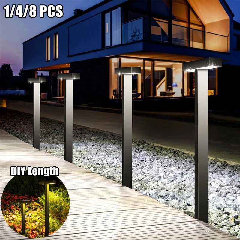 1/4/8 PCS Solar Lawn Light Solar LED Garden Lights Outdoor Lighting Waterproof Lawn Path Spotlight for Courtyard Pathway Decor W250607