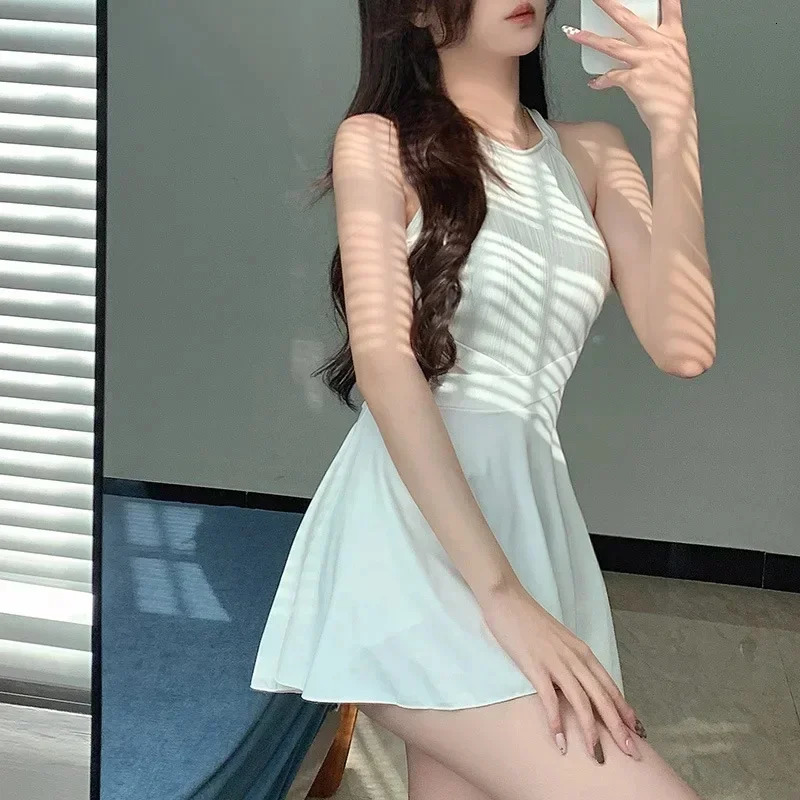 Bikini Swimwear Summer Sexy Beach Bathing Suit Female Solid Color Bodysuit Tanktop Swimsuit 250530