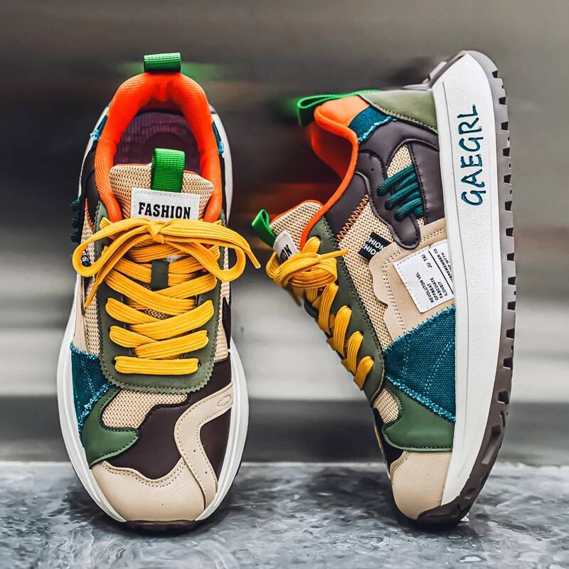 Ddmyoutdoor New Men S Sneakers Outdoor Casual Sports Male Shoes Platform Wear Resistant Shock Absorbing Anti Slip Comfortable Shoe Outdoor Shoes