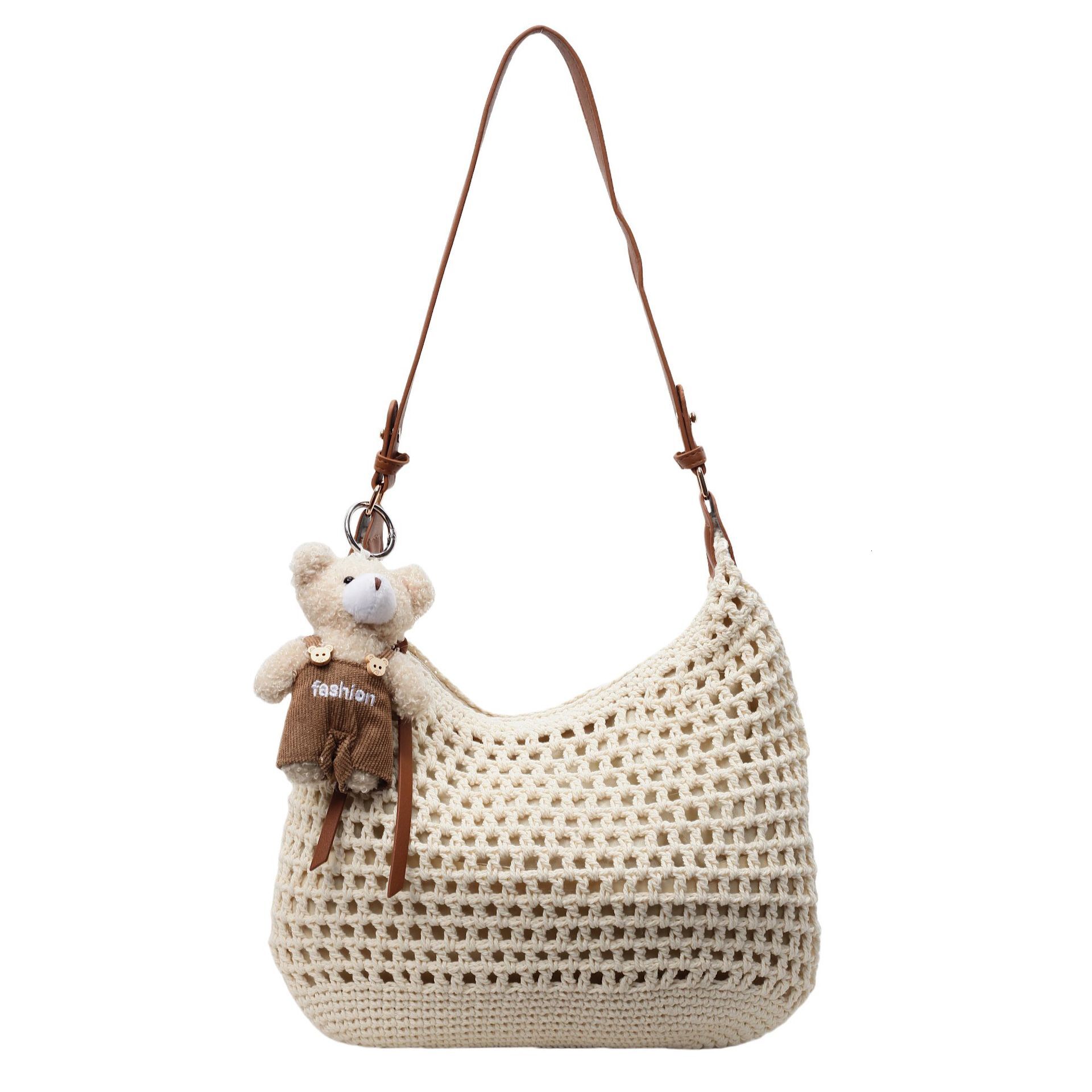 designer Cross-border Lazy Tote Bag Summer 2025 New Niche High-end Woven Bag Beach Handbag Shoulder Bag for Wo