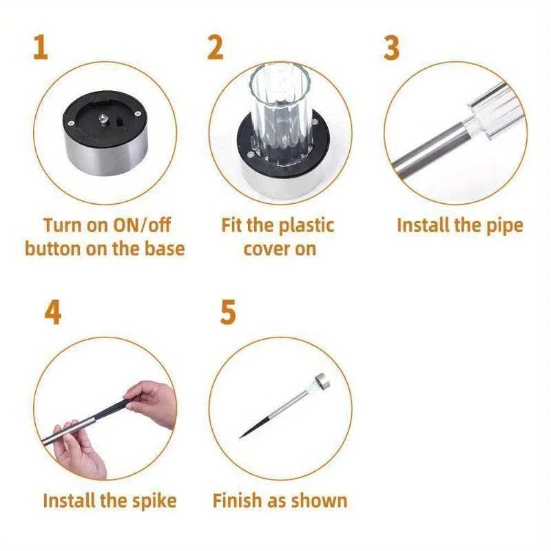 24 PCS LED Solar Powered Outdoor Lawn Lights Garden Path Landscape Path Decor W250607