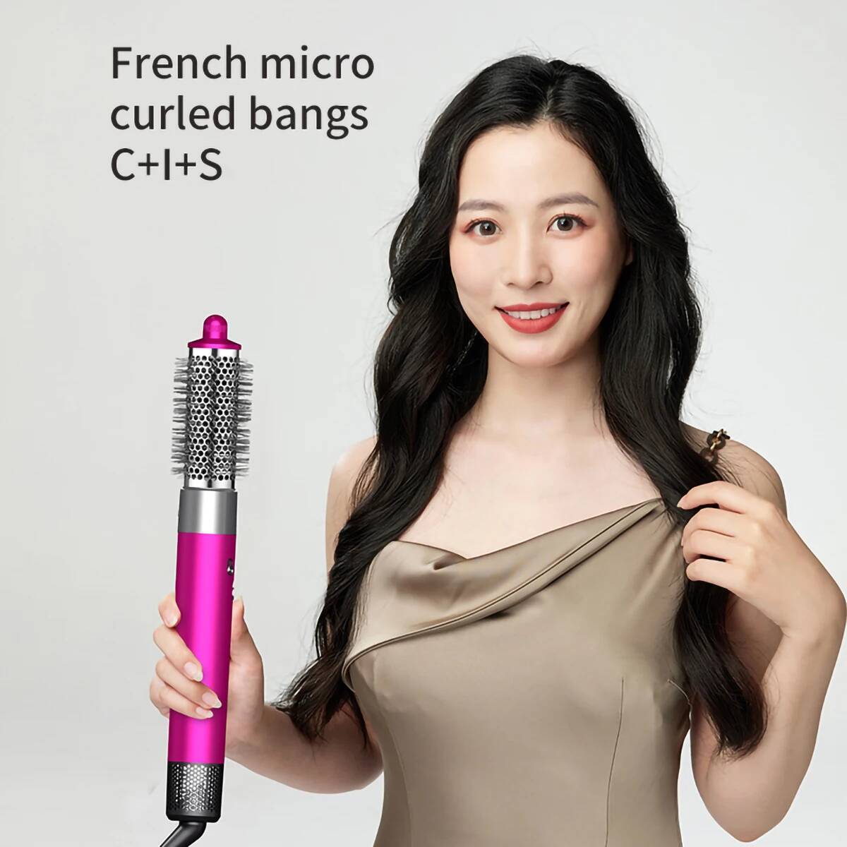 6In1 Hot Air Brush Wrap Multi Professional Auto Curling Iron Straightener 20/30Mm Hair Curly Dryer Styler