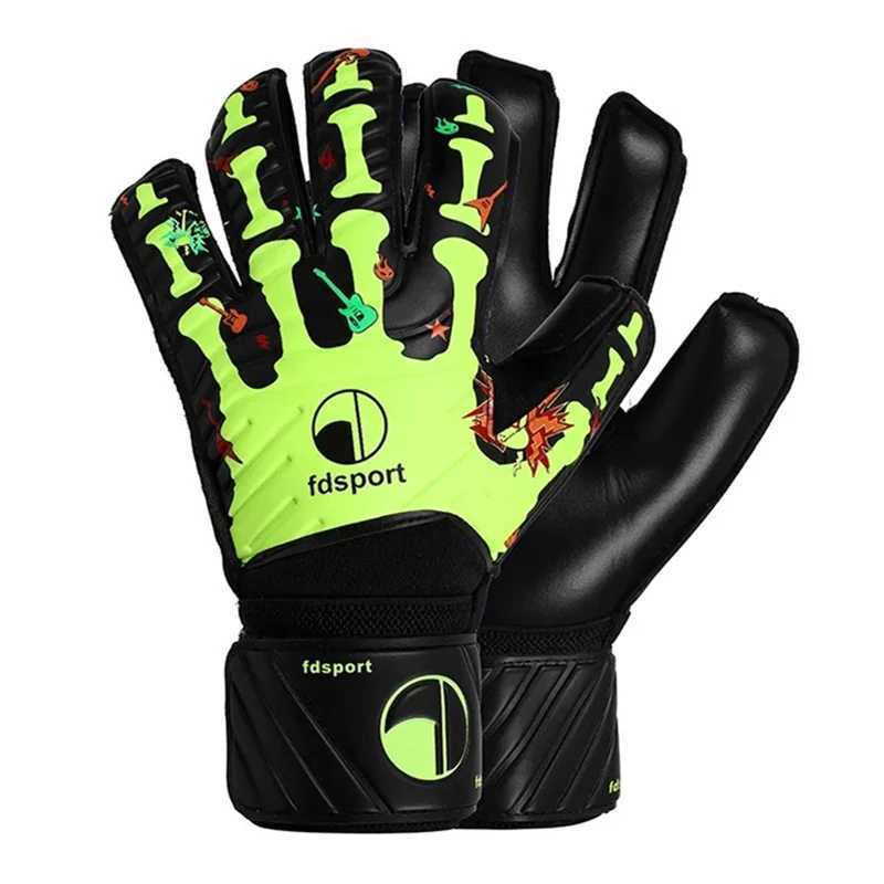 Mens Adult Youth Goalkeeper Gloves Football Soccer Match Training Goalie Gloves Non-slip Thickened Latex Glove Finger Save Guard XJ250606