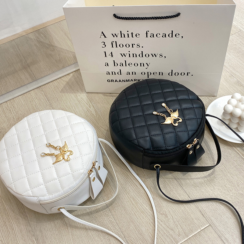 High quality brand high-quality new style free designer bag new small round handbag foreign trade wholesale quilted bag embroidered small bag new free