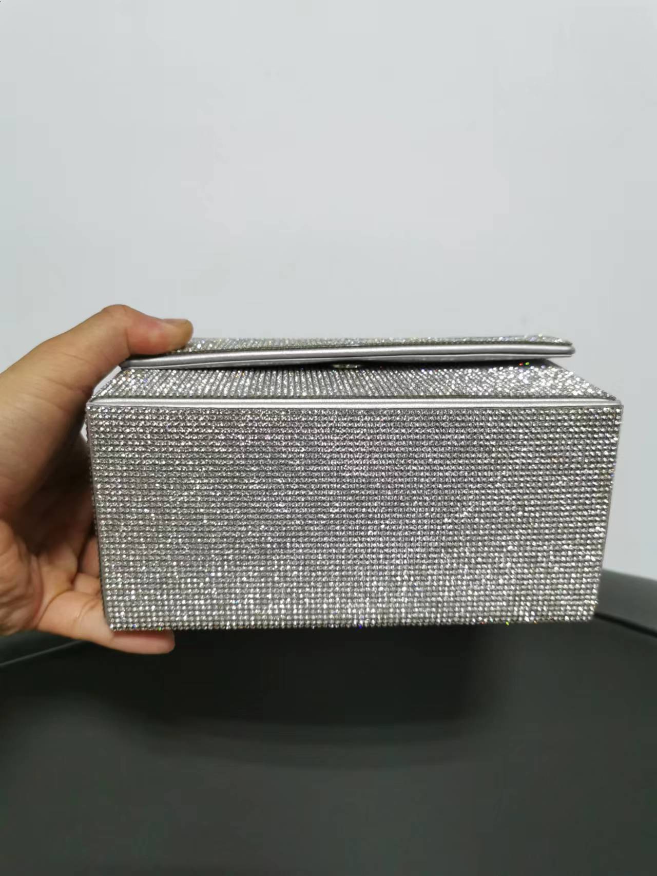 Top Quality New Style Shenglu New Shiny Handmade Diamond-Studded Small Square Bag Full Diamond Rhinestone Bag Handbag High-End Feel New Free Delivery 