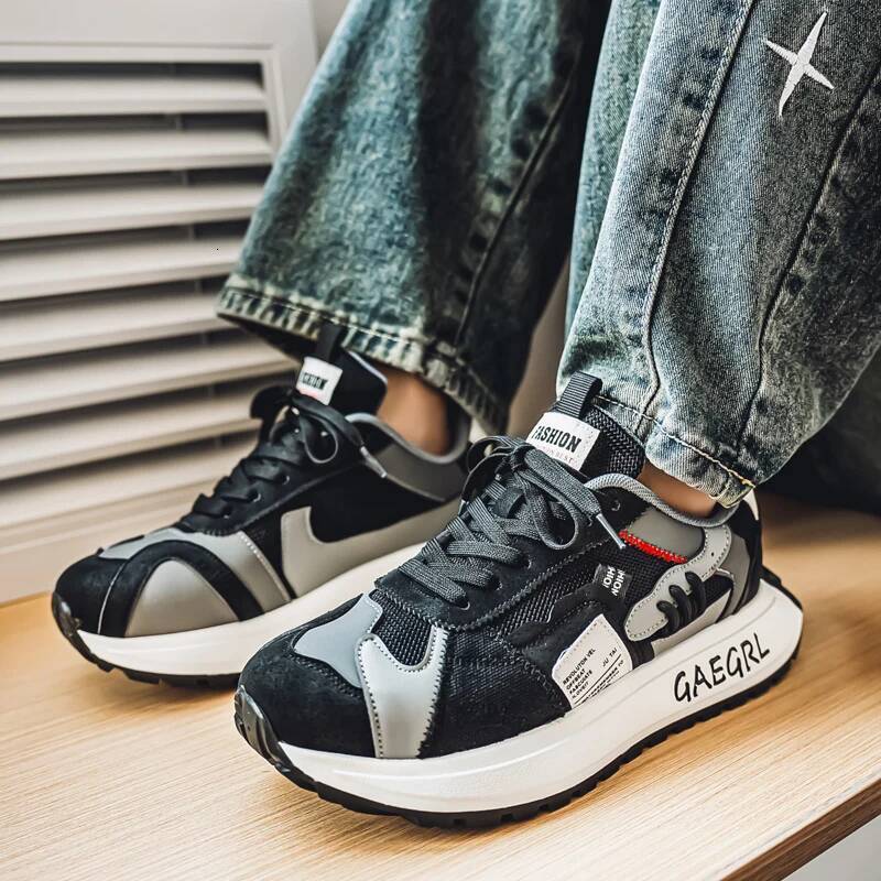 Ddmyoutdoor New Men S Sneakers Outdoor Casual Sports Male Shoes Platform Wear Resistant Shock Absorbing Anti Slip Comfortable Shoe Outdoor Shoes