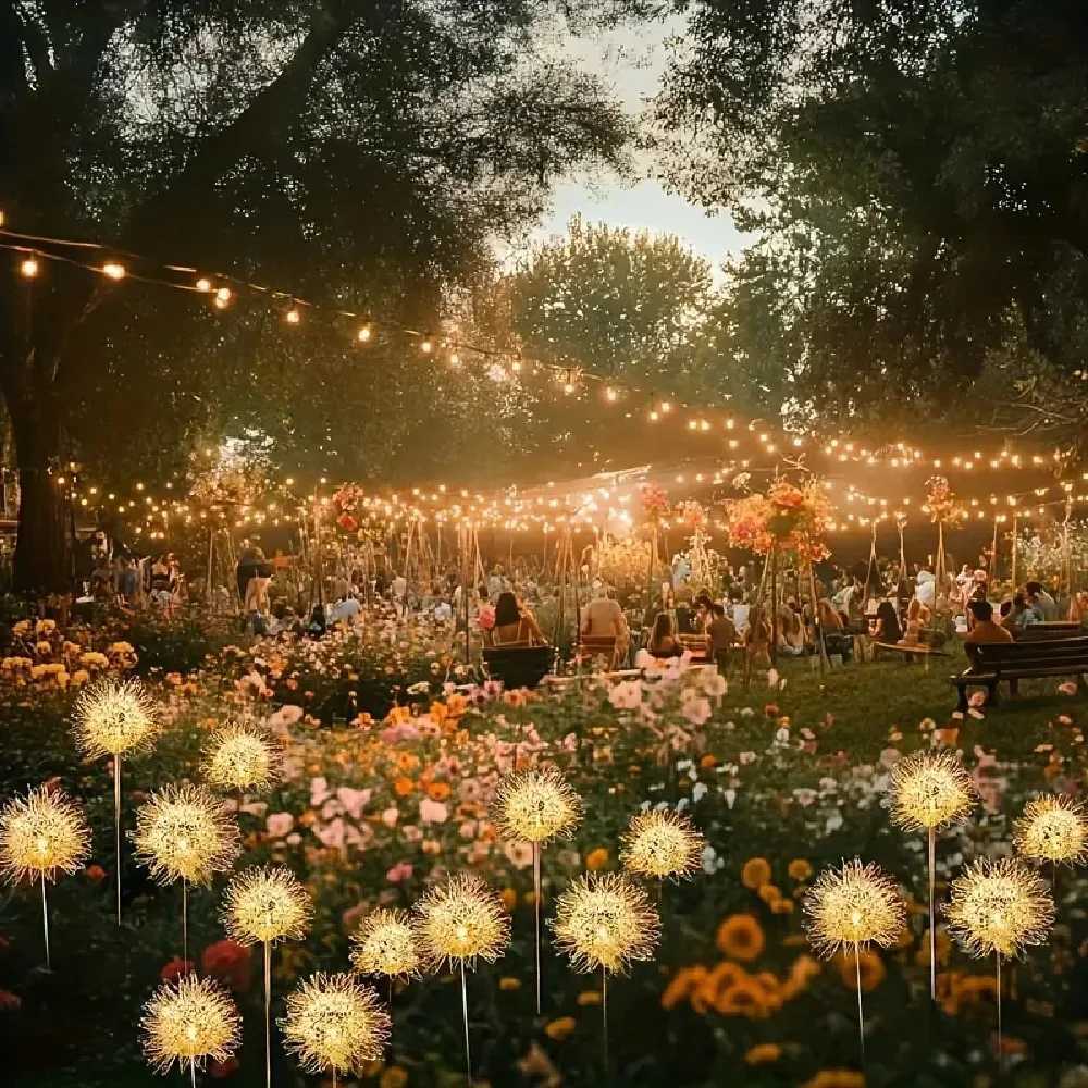 Solar Dandelion Light Garden Lawn Decorative Lamp Garden Landscape Lights Outdoor Ground Lighting For Home Garden Party DecorationXJ250606