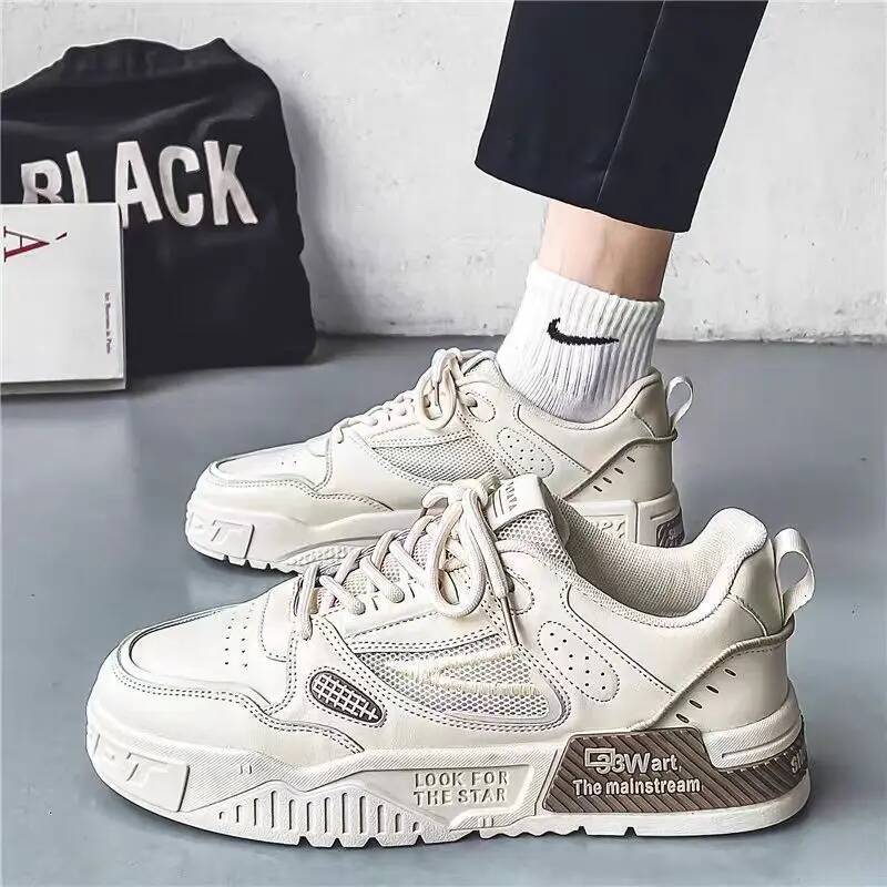 Ddmyoutdoor Mens Fashion Outdoor Casual Lace Up Platform Skateboard Shoe Training Shoes For Men Non Slip Sneaker Tenis Masculino Outdoor Shoes