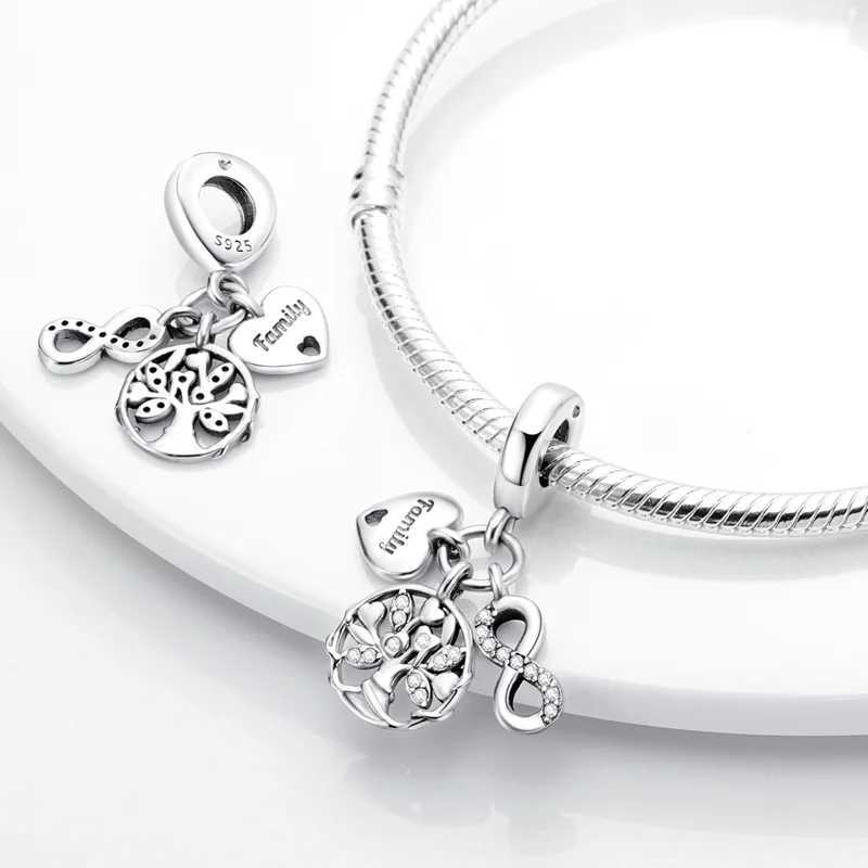 Original 925 Silver Tree Of Life Pendant Charms Beads Fits Bracelet Bangle Necklace For Women DIY Fine Luxury Jewelry Party Gift XJ250607