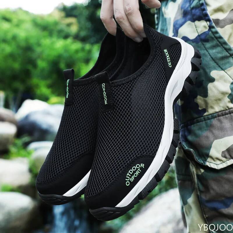 Ddmyoutdoor New Men Summer Comfortable Casual Shoes Slip On Breathable Air Mesh Flats Trainers Sneakers Water Loafers Size Zapatos Outdoor Shoes