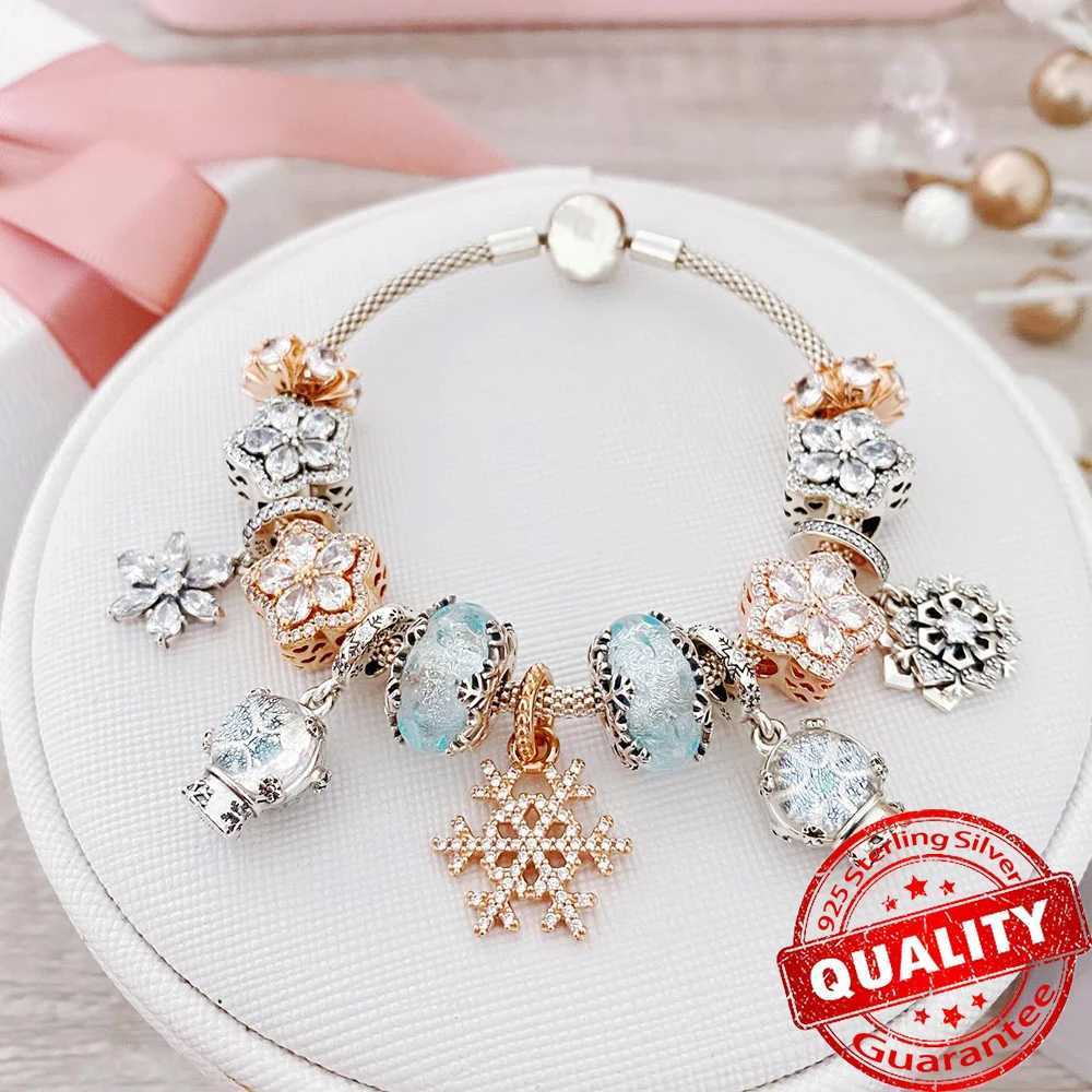 Luxury 925 Sterling Silver Pink Flower Murano Glass Beads Charm Fit Original Bracelet Necklace Faceted Murano DIY Women Jewelry XJ250607