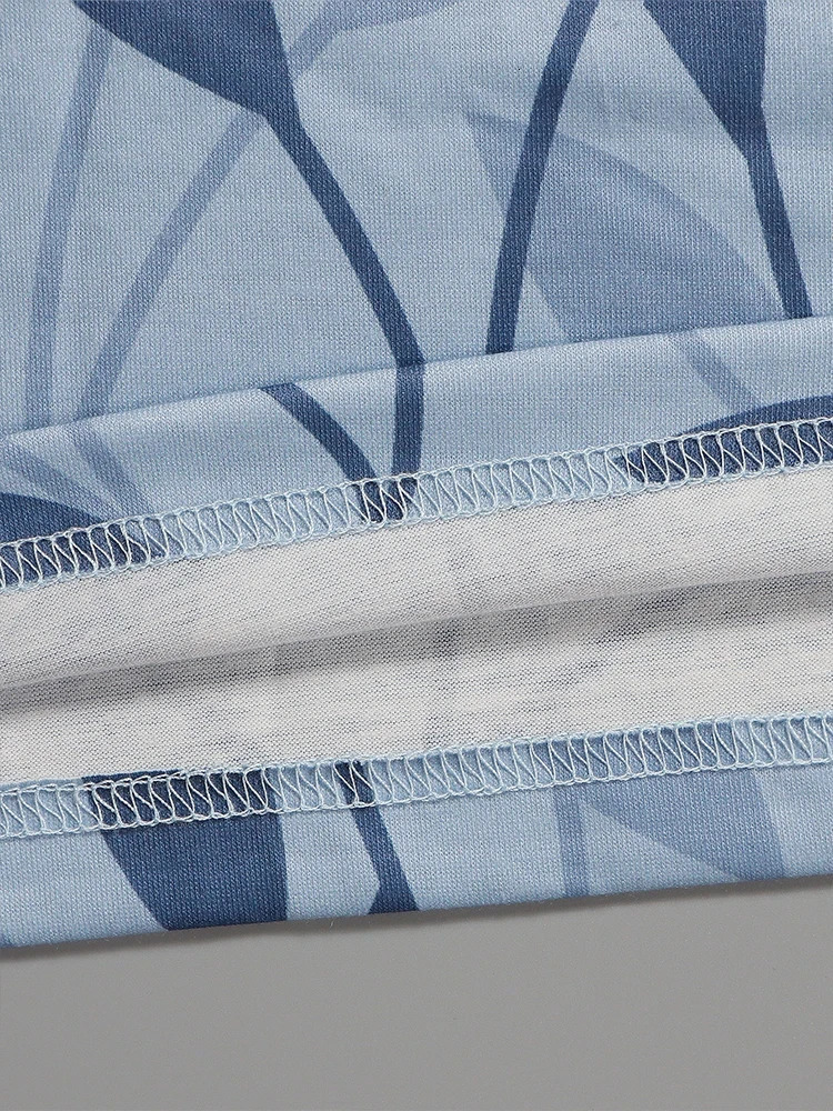 Summer plus Size Womens VNeck Printed Pattern Dress Loose Pullover 2025 Fashion Casual Maxi 250526