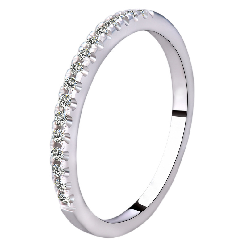 Elegant Moissanite Women's Ring, S925 Sterling Silver Stackable Ring, Perfect for Engagement and Wedding, Wholesale Fashion Jewelry, Customizable