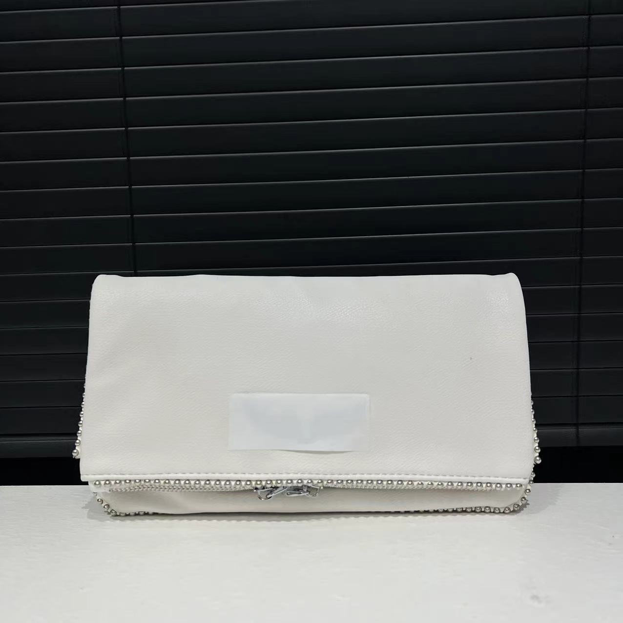 Women's fashion designer light luxury shoulder bag elegant beaded clutch bag