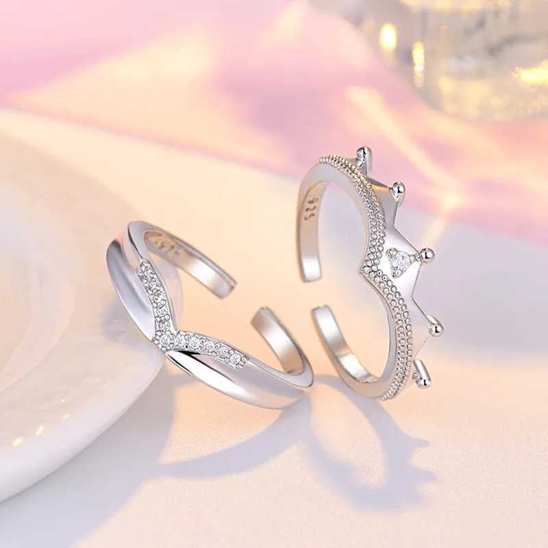 925 Sterling Silver Zircon Geometric Zircon Opening Ring For Women Fine Jewelry Wedding Accessories Party Gifts XJ250606