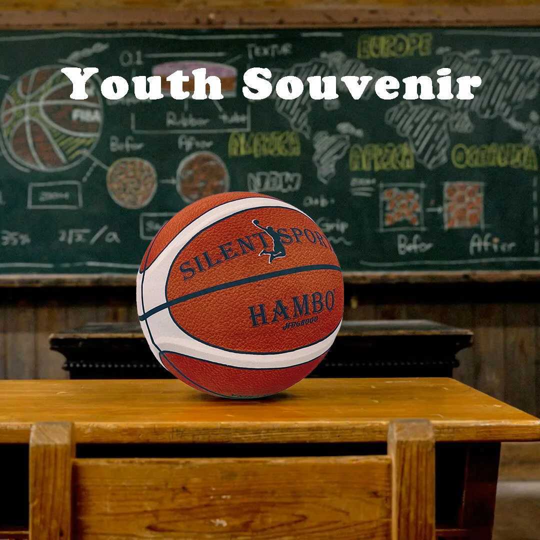 Silent Basketball w/ Cloth Cover Ball Size 7# 6# 5# for All Ages Mute Bouncing Foam Ball Quiet Dribble Train Indoor Sports GamesXJ250606