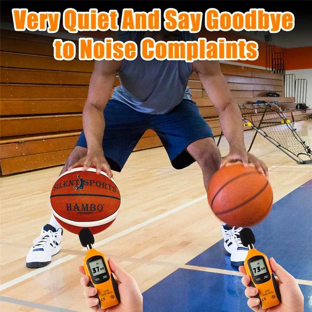 Silent Basketball w/ Cloth Cover Ball Size 7# 6# 5# for All Ages Mute Bouncing Foam Ball Quiet Dribble Train Indoor Sports GamesXJ250606