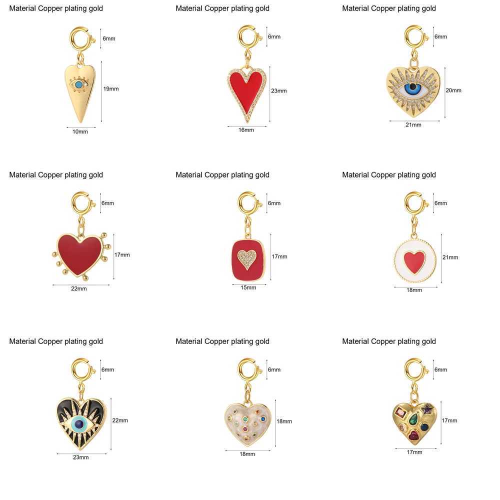 Cute Spring Buckle Eye Charms for Jewelry Making Production Supplies Bohemian DIY Bracelet Necklace Key Chain Accessories XJ250607