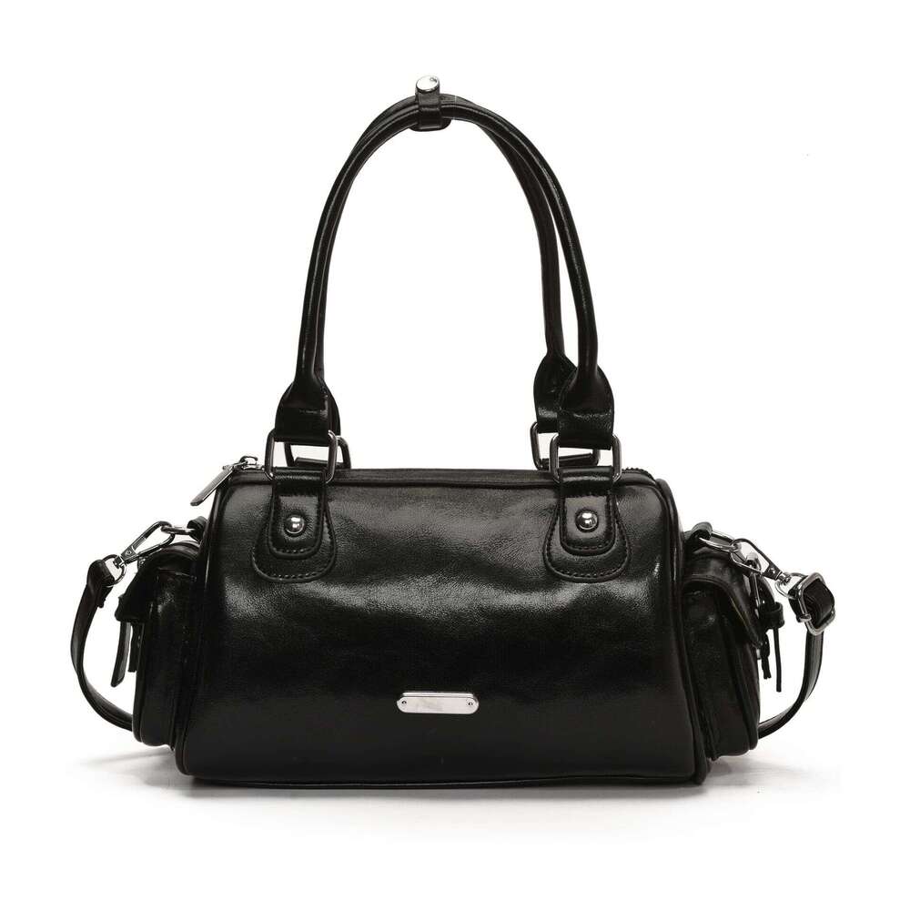 Korean Style Simple Boston Handbag Women Trendy Fashion Baguette Casual Versatile Underarm Shoulder Bag