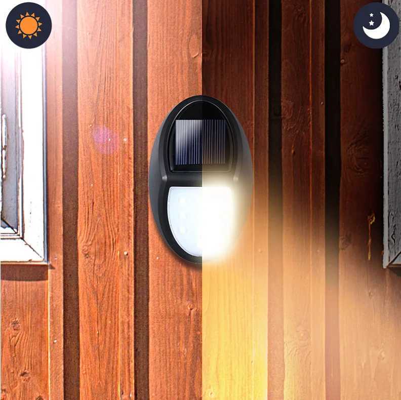Solar wall lamp for home use no wiring waterproof step lamp villa wall staircase fence decoration courtyard lamp W250607