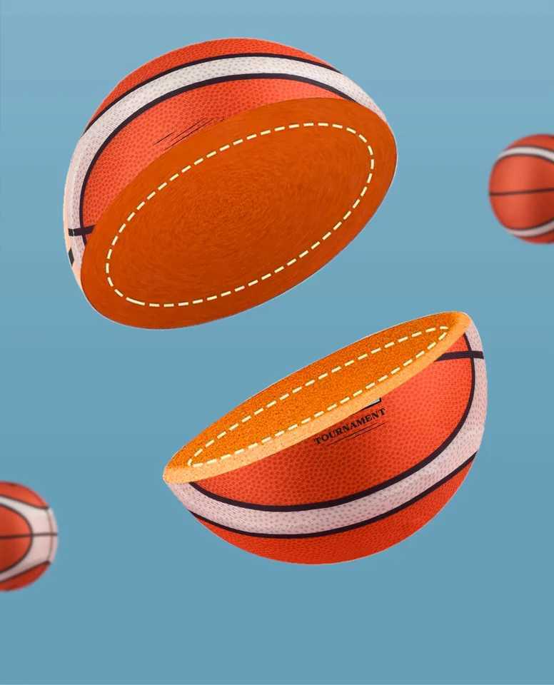 Cloth Wrapped Package Bouncing Mute Silent Basketball Squeezable Mute Bouncing Basketball Indoor Silent Ball Foam Basketball XJ250606