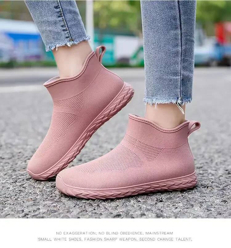Ddmyoutdoor Women S Four Seasons Solid Color PVC Water Shoes Fashion Casual Flat Low Boots Daily Outside To Wear Rain Outdoor Shoes