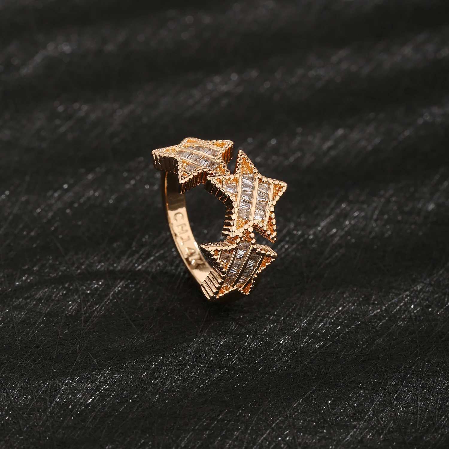 Free Shipping Original Solid 14K Gold Brass Gypsophila Women Ring Anniversary Gift XJ250606