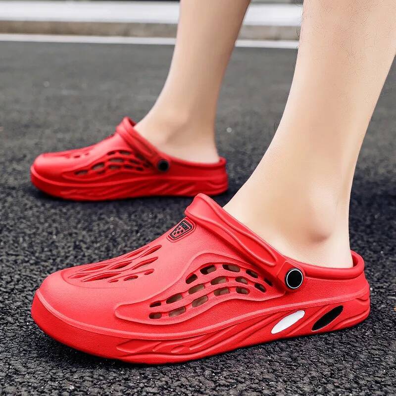 Ddmyoutdoor Summer Men Sandals Light EVA Women S Casual Shoes Couple Hole Shoe Clogs Lovers Home Garden Male Beach Flat Slippers Big Size outdoor shoe