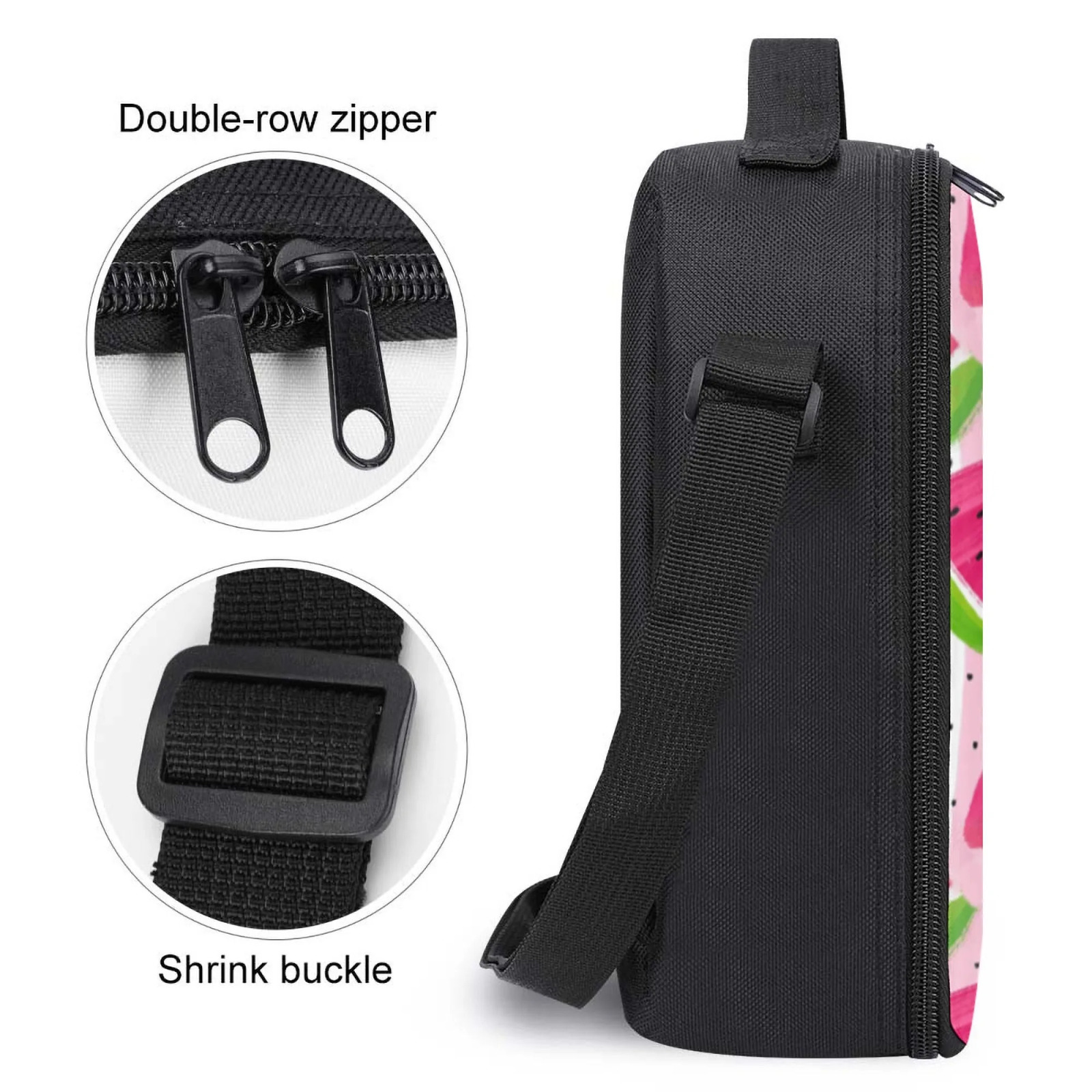 Insulated Lunch Bag Oxford Cloth Fresh Watermelon Slices Pattern Ideal for School/Summer Picnic/Outdoor UseOffice camping 250606