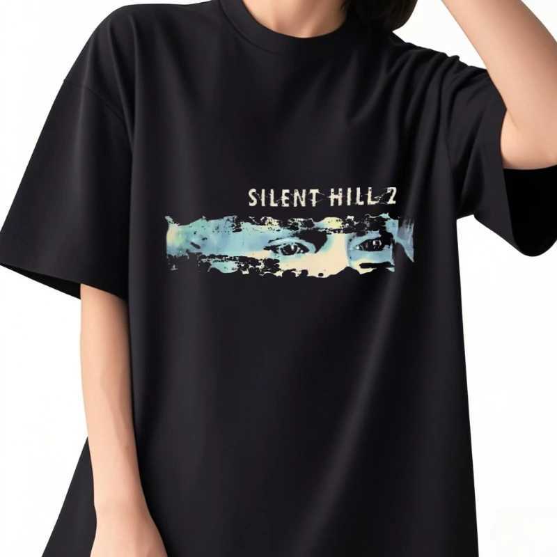 Silent Hill 2 Cotton Printed T-Shirt Horror Tees Men Women Casual Short Sleeve Round Neck Clothing Gothic Retro Oversize T-Shirt W250607