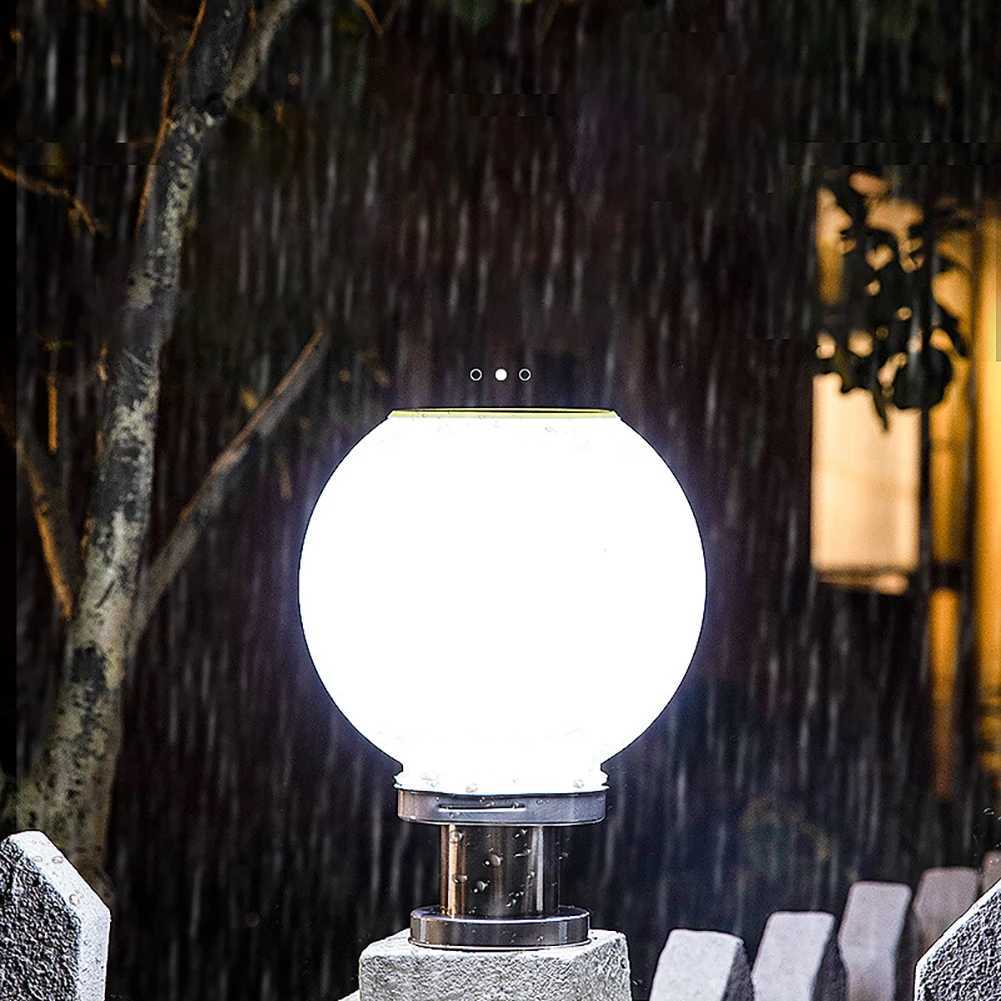 Solar Light Outdoor Fixtures Courtyard Garden Lawn Street Lights Round Ball Lamp External Landscape Patio Pillar Party Lighting W250607