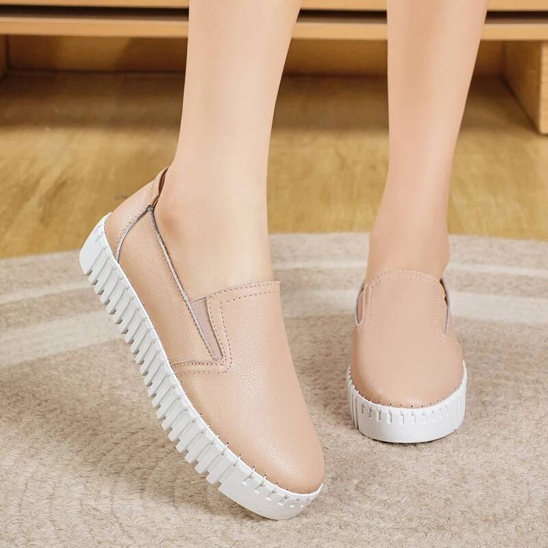 Ddmyoutdoor Ddmyoutdoor Women S PU Platform Outdoor Hiking Work Summer Breathable Single Casual Flat Bottom Anti Slip Vulcanized Board Shoes Outdoor S