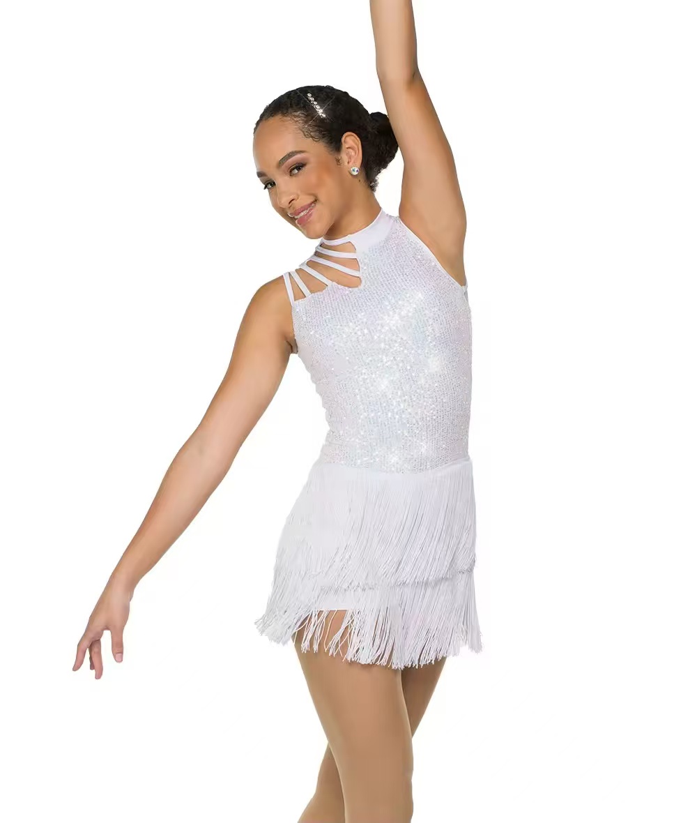 Wholesale Retail Custom Children Girls Sequins Modern Dance Ballet Training Wear Dance School Group Performance