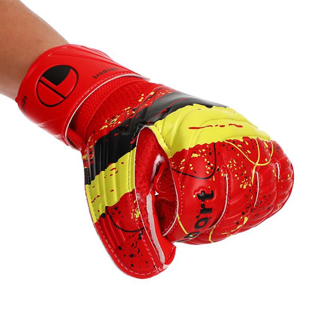 Men Kids Women Soccer Goalkeeper Gloves Non-slip Finger Save Protection Thicken Latex Rugby Football Goalie Keeper Gloves Guard XJ250606