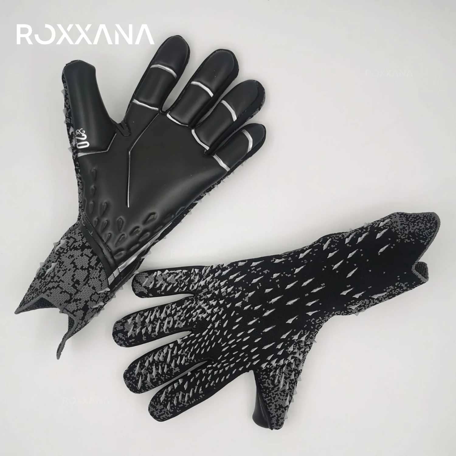 ROXXANA Strong Grip for Soccer Goalie Goalkeeper Latex Gloves for Adult Youth Football Sports Training and Match with Size 6-10 XJ250606