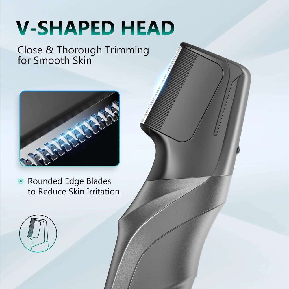 Kensen S6 Electric Body For Men Groomer Clipper Ipx5 Waterproof Groin Pubic Hair Trimmer With 2 Attachments Barber