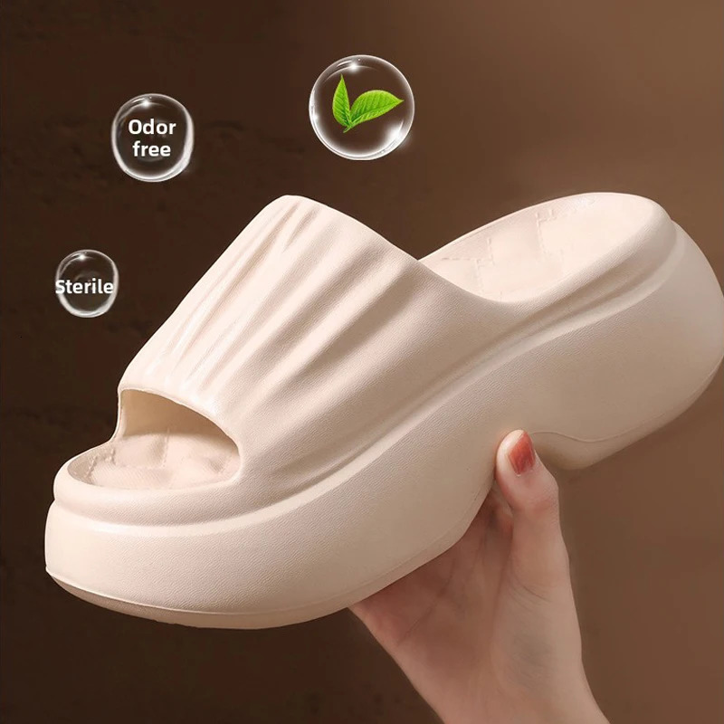 Thick Sole EVA Slippers for Women Fashion Home Platform Slippers for Summer Outwear Non Slip Elevated Sandals for Women 250605