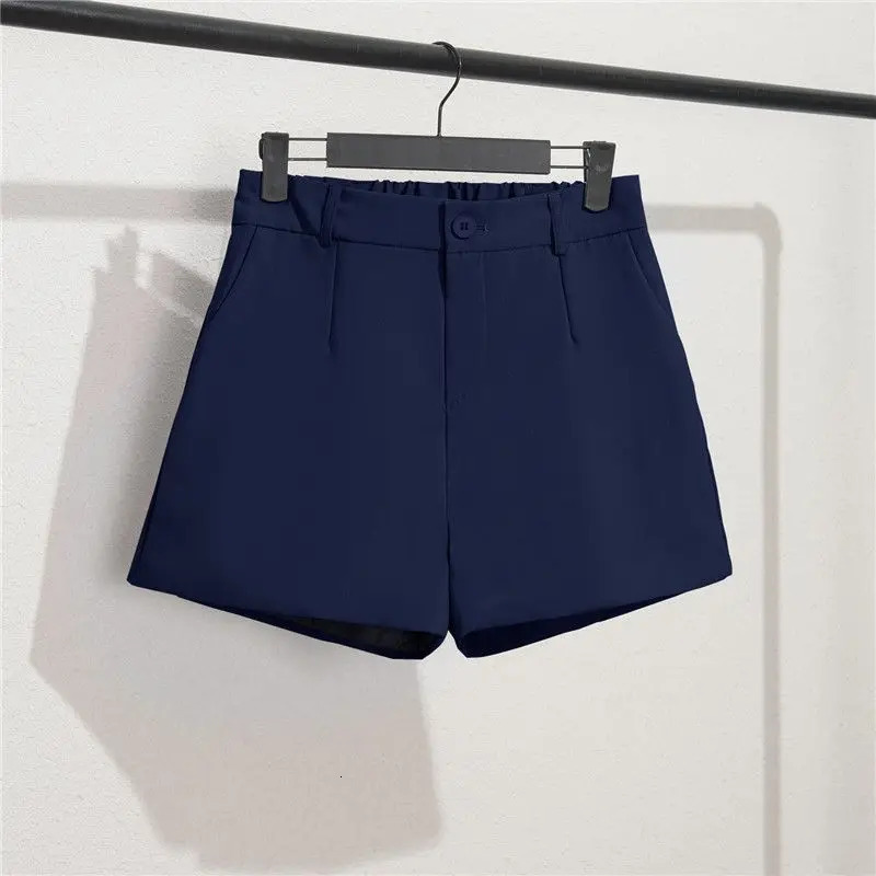 2024 Summer Solid Casual Elegant Trendy Office Lady Shorts Korean Sweet Fashion Women High waist Basic Allmatch Loose 250529Z