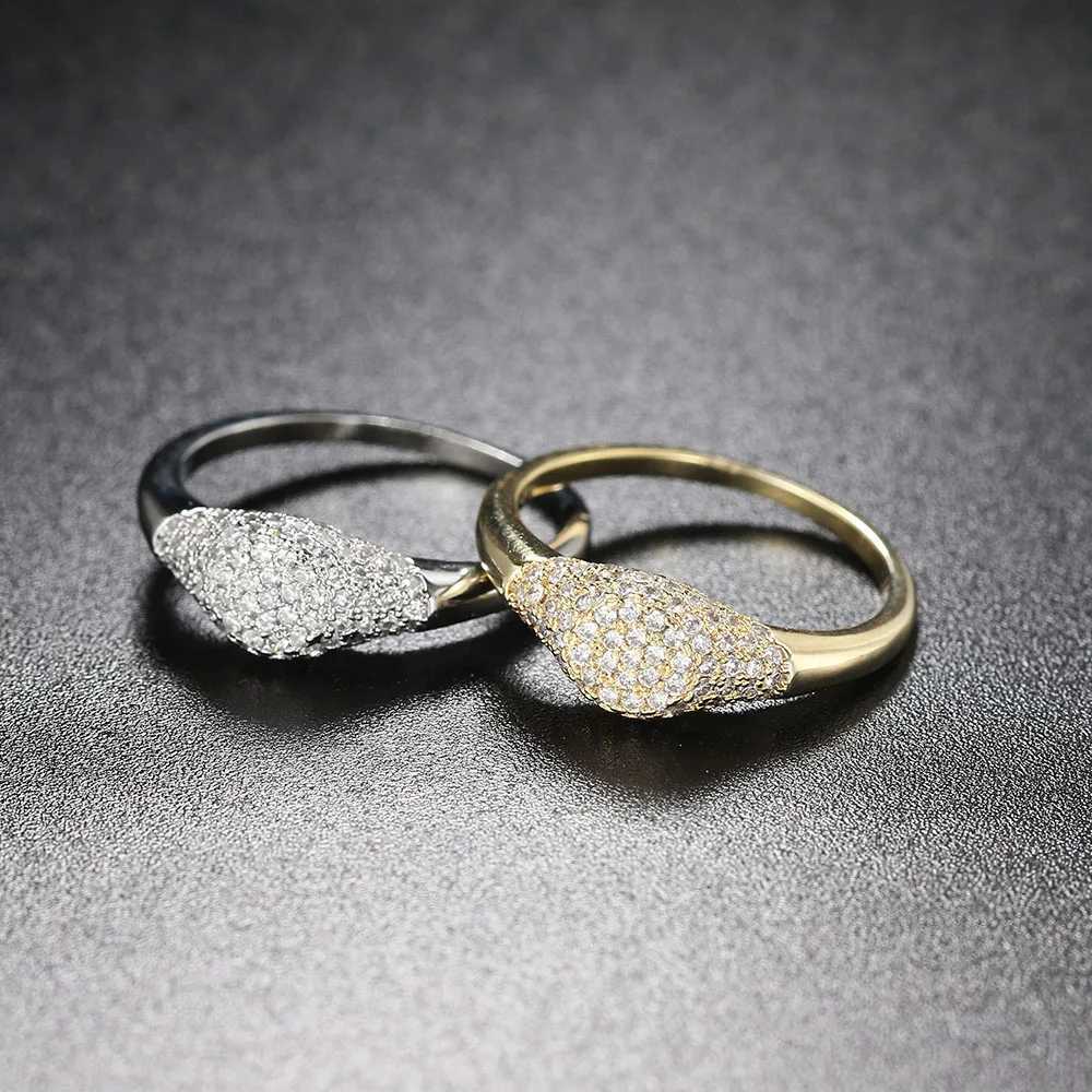 Trend Stacking Matching Rings For Women Gold Color Crystal Zircon Ring For Teen Girls Korean Fashion Jewelry Accessories R725 W250606