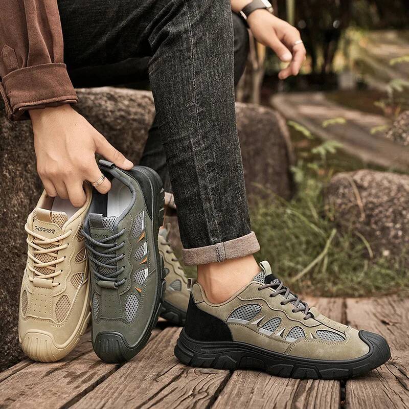 Ddmyoutdoor Summer Men S Trekking Sneakers Breathable Travel Walking Non Slip Outdoor Hiking Shoes Man Zapatillas De Hombre Outdoor Shoes