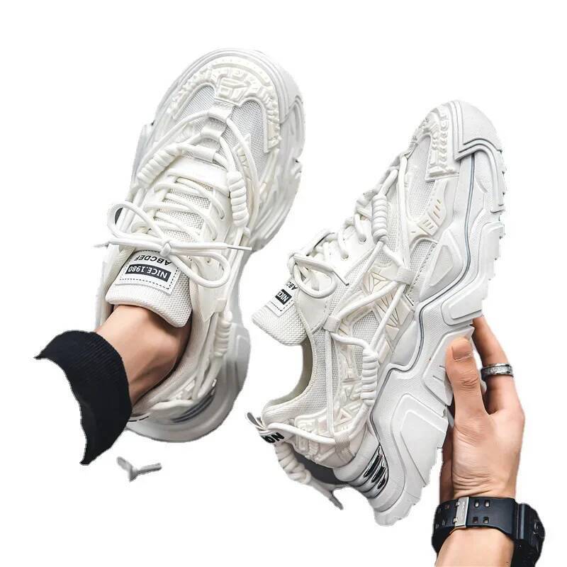Ddmyoutdoor Platform Fashion Clunky Sneakers Men Casual Breathable Sports Dad Shoes Male Fiess Footwear Outdoor Shoes