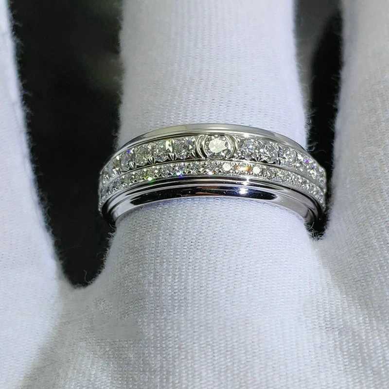 Huitan Creative Promise Rings AA Cubic Zircon Sparkling Wedding Rings for Women Silver Color Engagement Trendy Jewelry Drop Ship W250606