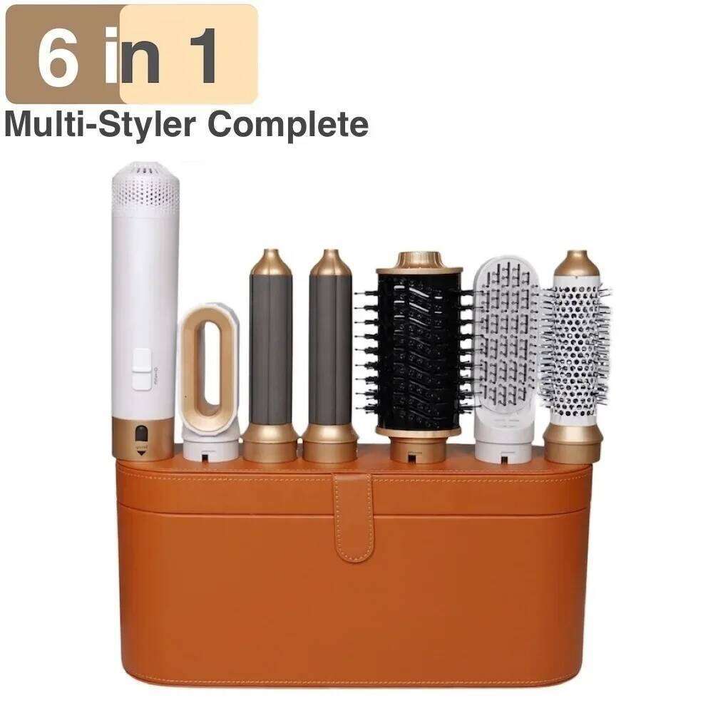 Professional High Speed 6 In 1 Styler Hair Dryer Negative Ions Multi-Styler With Curling Hot Air Brush Styling Tool