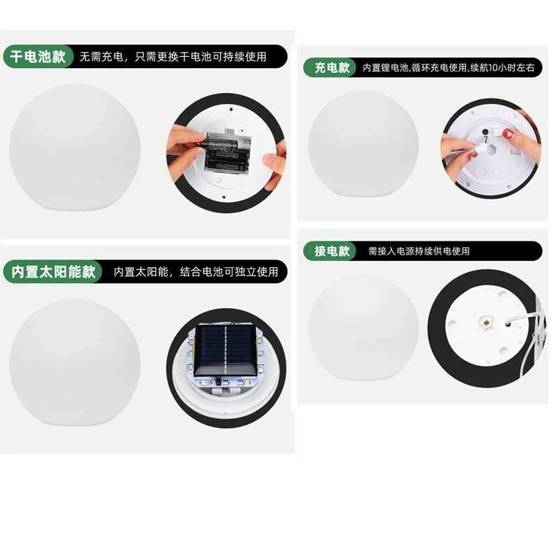 Outdoor LED Garden Ball Lights Remote Control Floor Street Lawn Lamp Swimming Pool Wedding Party Holiday Home Decoration Lamp XJ250606