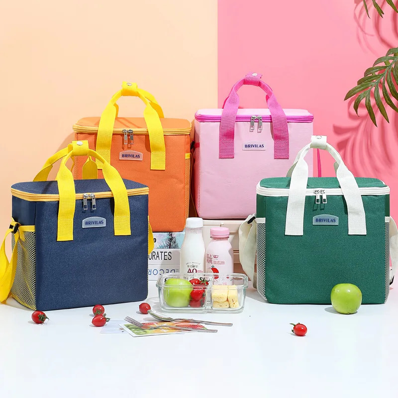 Portable Large Capacity Lunch Bag Cute Durable Food Thermal Box Cooler Lunchbox Aluminum Foil Insulated Picnic Bags 250606